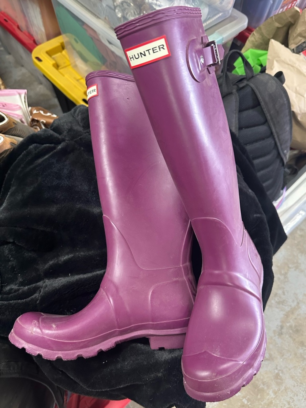 Hunter Purple Tall Women's Rain Boots